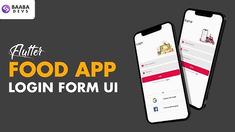 Flutter eCommerce App UI: Flutter Food Delivery App Login Screen UI | Flutter Signup Screen