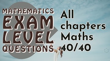 ETT 5994 Important question (Maths) full syllabus