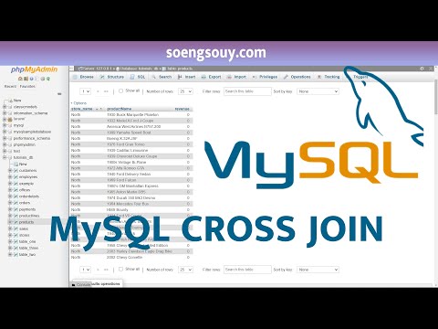 MySQL cross join using script comment line