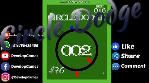 Circle Dodge Game In Unity || Develop Games