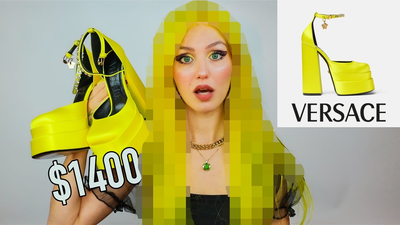 Trying Neon Yellow hair to match my $1400 Versace Shoes