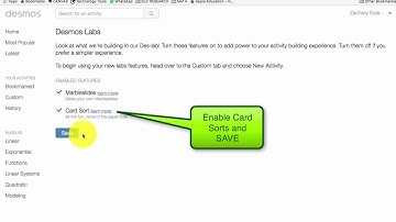 Create a Desmos Card Sort