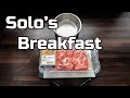 My Dog Solo's Raw Irish Pork Gigot Chop For Breakfast