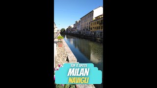 Top 3 Milan Must See Places | Navigli District #shorts