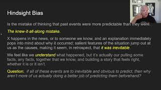 Kahneman's Thinking, Fast and Slow, chapters 19- 24,  pt. 1
