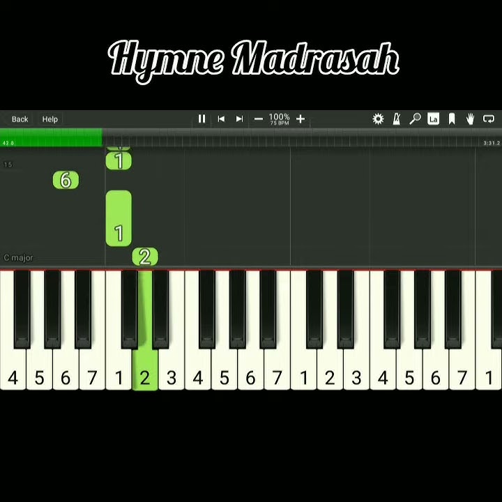 Download lagu Hymne Madrasah - not pianika | Mudah
