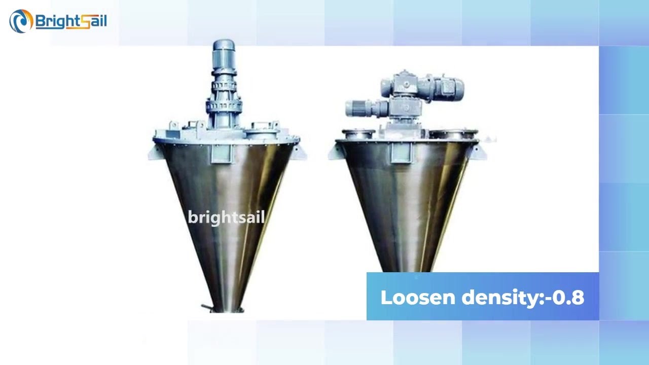 BSD Double Auger Conical Mixer Powder Mixing Machine - YouTube