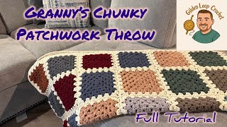 Easy Crochet Throw Blanket, chunky yarn—super easy, and beginner friendly! 