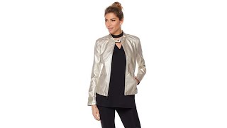 Warrior by Danica Patrick Faux Leather Quilted Jacket