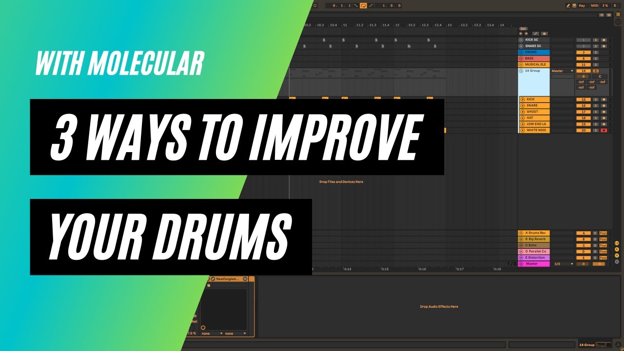 3 Ways To Improve Your DRUMS | Ableton Live Drum & Bass Tutorial - YouTube