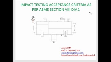 Impact testing acceptance criteria for carbon steels as per ASME Section 8 Div 1 /API 510 Exam