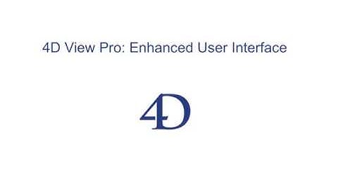 4D View Pro: Enhanced User Interface