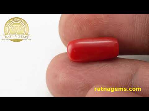 Product Video for: Moonga Stone 6.70 Ratti (6.10 Carat) - Italian Red Coral