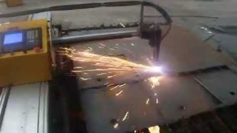 portable cnc plasma cutting machine with THC cutting video 5mm