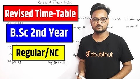 Rajasthan University B.Sc 2nd Year Exam 2021 | Revised Time Table | Regular/Non College