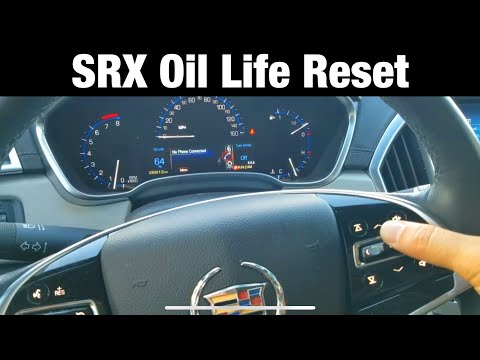 Cadillac SRX Oil Life Reminder Reset Procedure How to