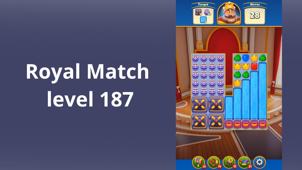 Royal Match Level 187 - NO BOOSTERS - YouTube