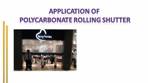 Different Rolling Shutter and their Application