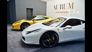 Aurum international www.auruminternational.de ferrari 458 italia
capristo full exhaust system !! f1 sound comparison between giallo
modena with alcantara ...