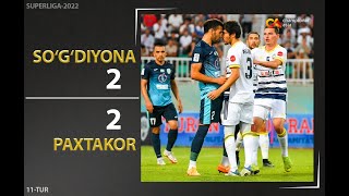 Superliga. So'g'diyona - Paxtakor 2:2. Highlights