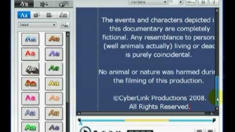 CyberLink PowerDirector 7 - Creating Opening/Closing Credits