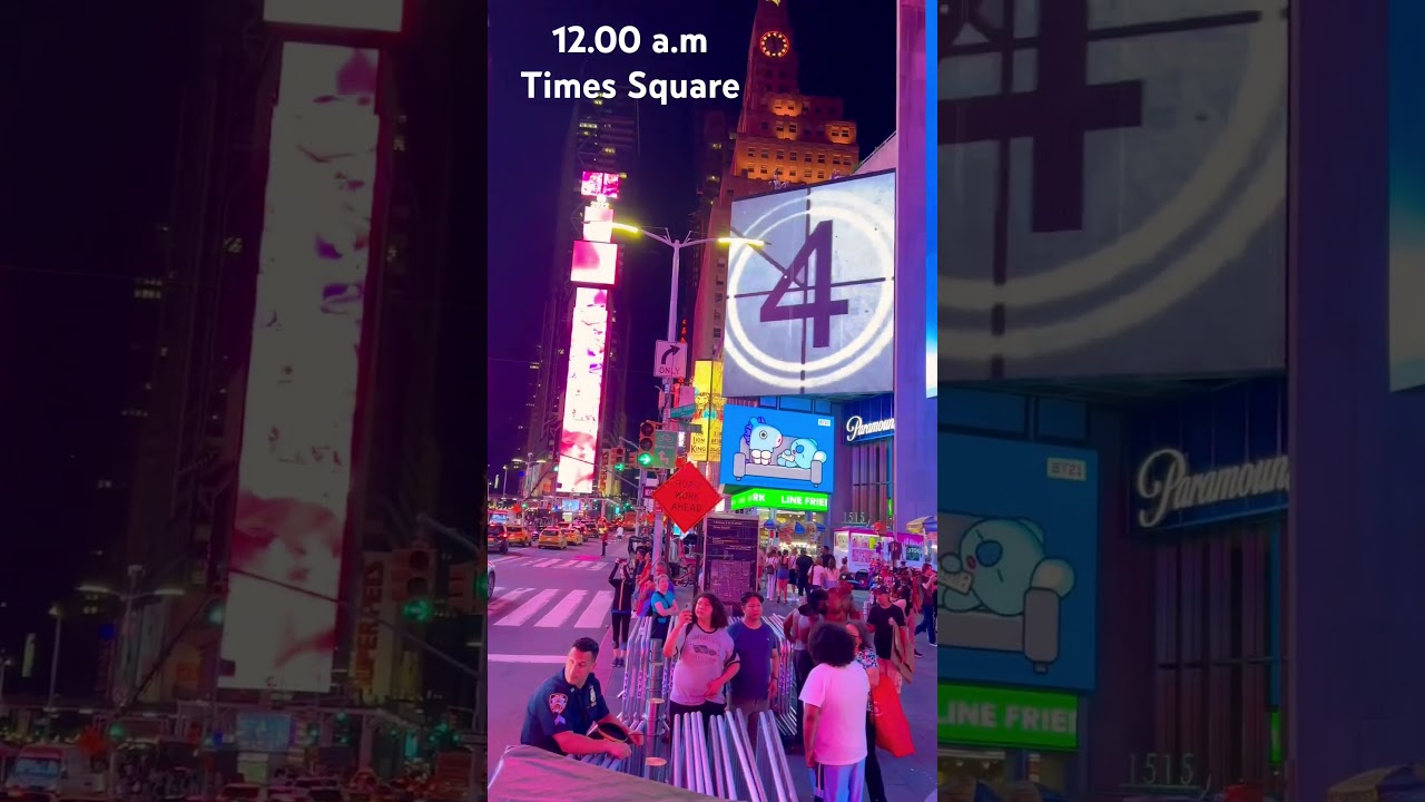 Midnight moment : countdown : Times Square 12.00 a.m. 