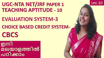 UGC-NTA NET PAPER-1|TEACHING APTITUDE -10|EVALUATION SYSTEM-3|CHOICE BASED CREDIT SYSTEM CBCS|മലയാളം