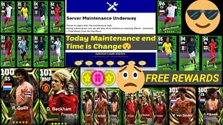 Maintenance End Time Today In eFootball 2023 Mobile | Pes Server Maintenance End Time & Free Coins