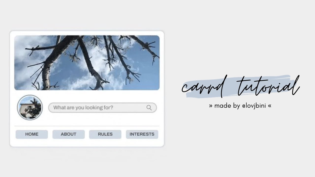 interactive & easy carrd tutorial — © yizdoll