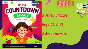 Oxford Countdown Book Class:1 Maths: Subtraction (Page: 72 & 73)Explain in an easy way.