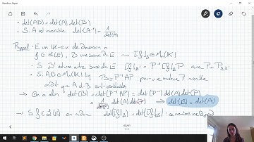 Algèbre linéaire 1 -  Déterminants -  Déterminant d