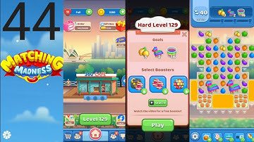 Matching Madness: Match 3 Puzzle games. Level 129 - 131 #tinytacticsgames