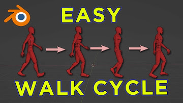 Making a Quick and EASY WALK CYCLE Animation - Blender Basics Tutorial