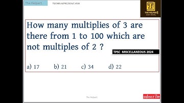 How many multiples of 3 are there from 1 to 100 which are not multiples of 2