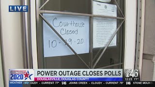Power outages from Zeta shut down early voting in Douglas County