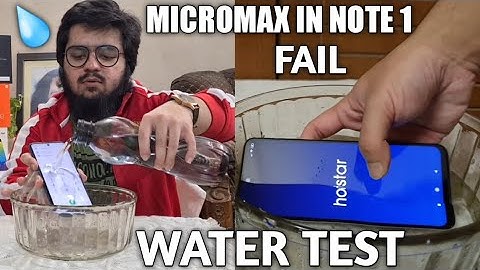 MICROMAX IN NOTE 2 WATER TEST💧💧💧 MICROMAX IN NOTE 2 DURABILITY TEST | SCRATCH, DROP, BEND TEST