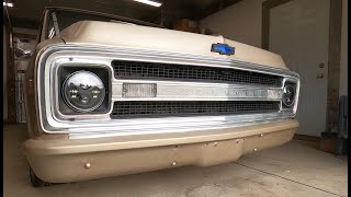 Installing LED Headlights and Assembling the Front End Body Panels | 1970 LS Swap Chevy C10