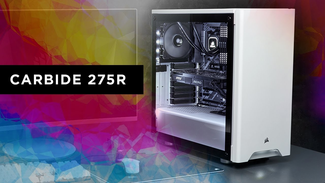 Carbide 275R Tempered Glass Mid-Tower Gaming Case — Black