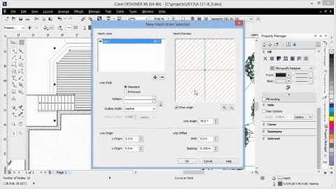 Vector hatch fill tools in Corel DESIGNER