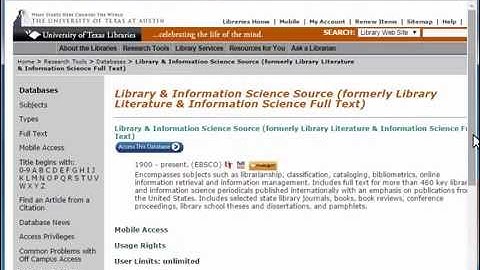 Searching in an EBSCO Database at UT