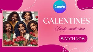 Digital Design Invitation For A Galentines Party