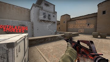 EPIC CSGO Dust 2 Moment Noob Player Hits Ninja Enemy in Smoke