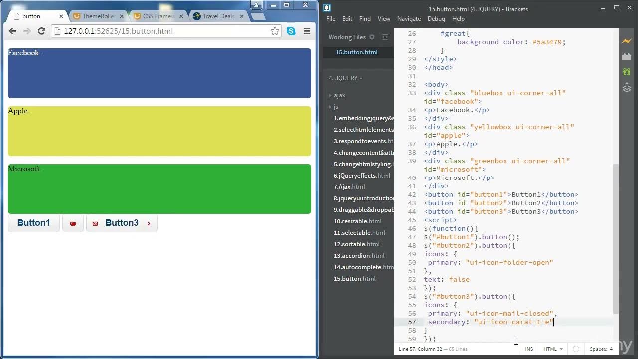 19. Button jQuery YouTube