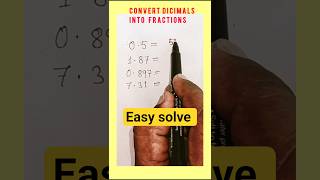 Math Trick: Decimal → Fraction #maths #school #geniune #mathstricks #letsbecomeagenius