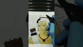 JAI SHREE RAM,🧡 #shreeram #drawingvideo #sketchart #rammandir #artdaily #art #easydrawing #shorts