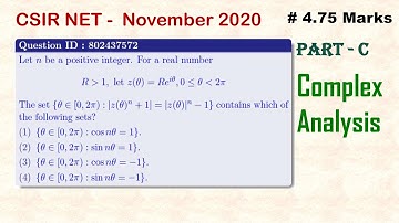 ||CSIR NET|| 26 November 2020|| Complex Analysis|| Part-C||