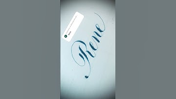 Copperplate calligraphy, tutorial: how I write your name #rene