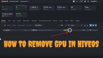 How to Remove GPU in HiveOS Dashboard
