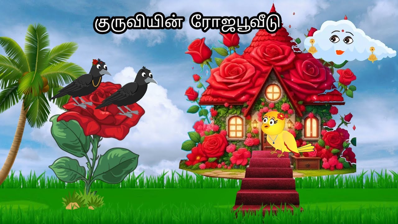 RAIN IN JUNGGLE/ MORAL STORY IN TAMIL / VILLAGE BIRDS CARTOON