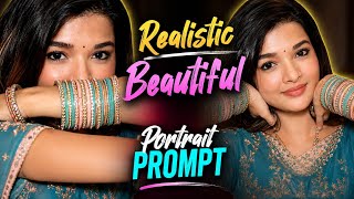 Realistic Beautiful Portrait Collage Prompt For Girls | new trending photo editing  #chatgptprompts 